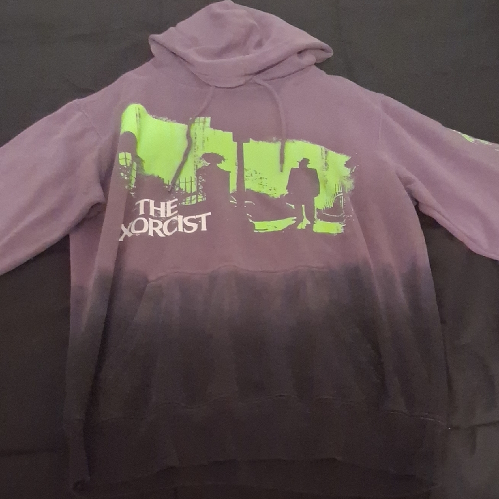 Purple and Black Men's Exorcist Sweater